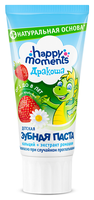 Зубная паста Happy Moments Дракоша со вкусом клубники от 1 до 8 лет 60 мл