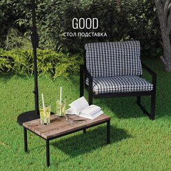 Стол подставка садовый GOOD loft, журнальный металлический столик для дачи, для сада, для рассады, 70х40х30 см, Гростат