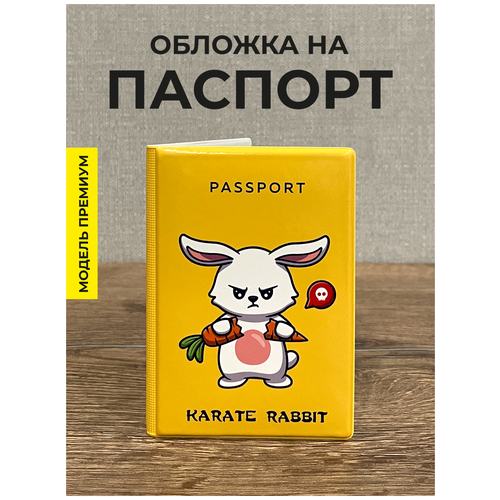 Обложка для паспорта Карта мира, желтый