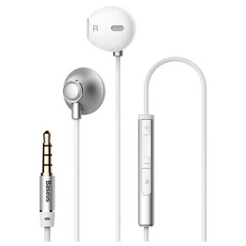 Проводные наушники Baseus H06 EU, Silver наушники baseus encok wired earphone h13 ngh13 02 белые