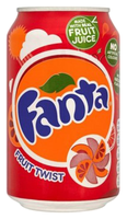 Газированный напиток Fanta Fruit Twist, 0.33 л