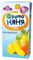 Сок ФрутоНяня Мультифруктовый, c 8 месяцев 0.2 л 27 шт.