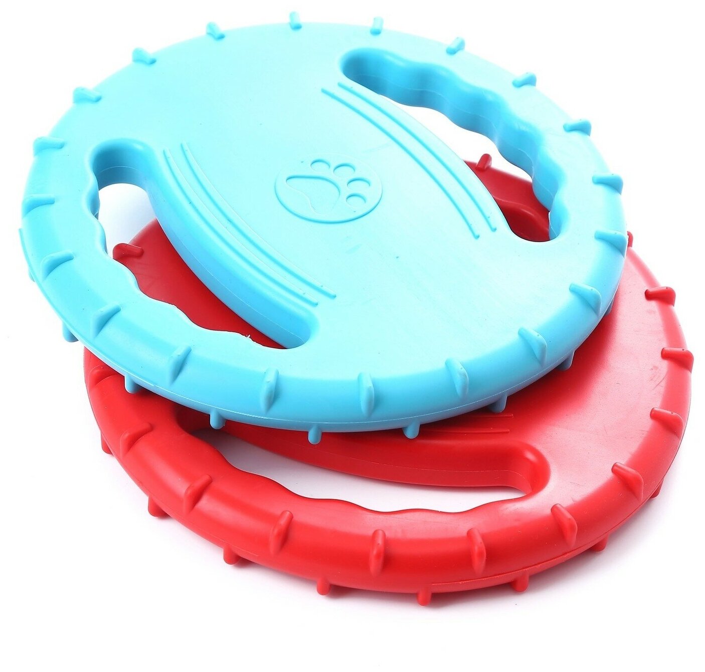 Игрушки для собак / голубая летающая тарелка (диск, фрисби), диаметром 20 см - фотография № 1