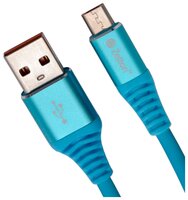 Кабель Zetton Round Soft USB - microUSB 1 м белый