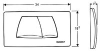 Кнопка смыва GEBERIT 115.888.11.1 Twinline белый