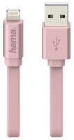 Кабель HAMA USB - Apple Lightning Design Line 1 м розовый