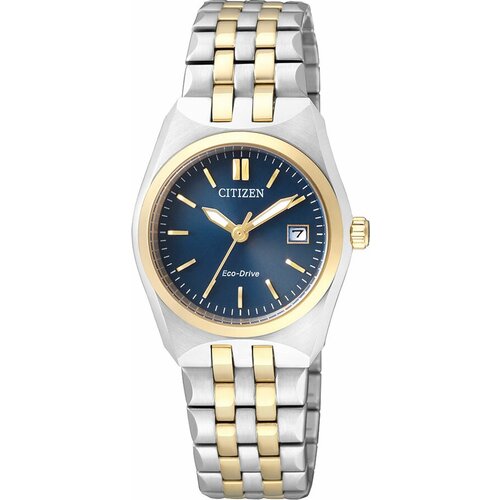 наручные часы citizen basic an8204 59x серебряный золотой Наручные часы CITIZEN, золотой, серебряный