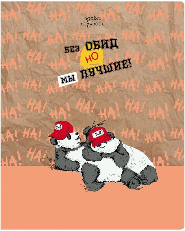 Тетрадь для школы общая в клетку 48 листов, формат А5, Комплект/набор 4 штуки BG "Тетрадь эгоиста" стильные, яркие/для школьников, студентов, офиса — фото 1