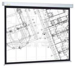 Рулонный матовый белый экран cactus Wallscreen CS-PSW-124x221