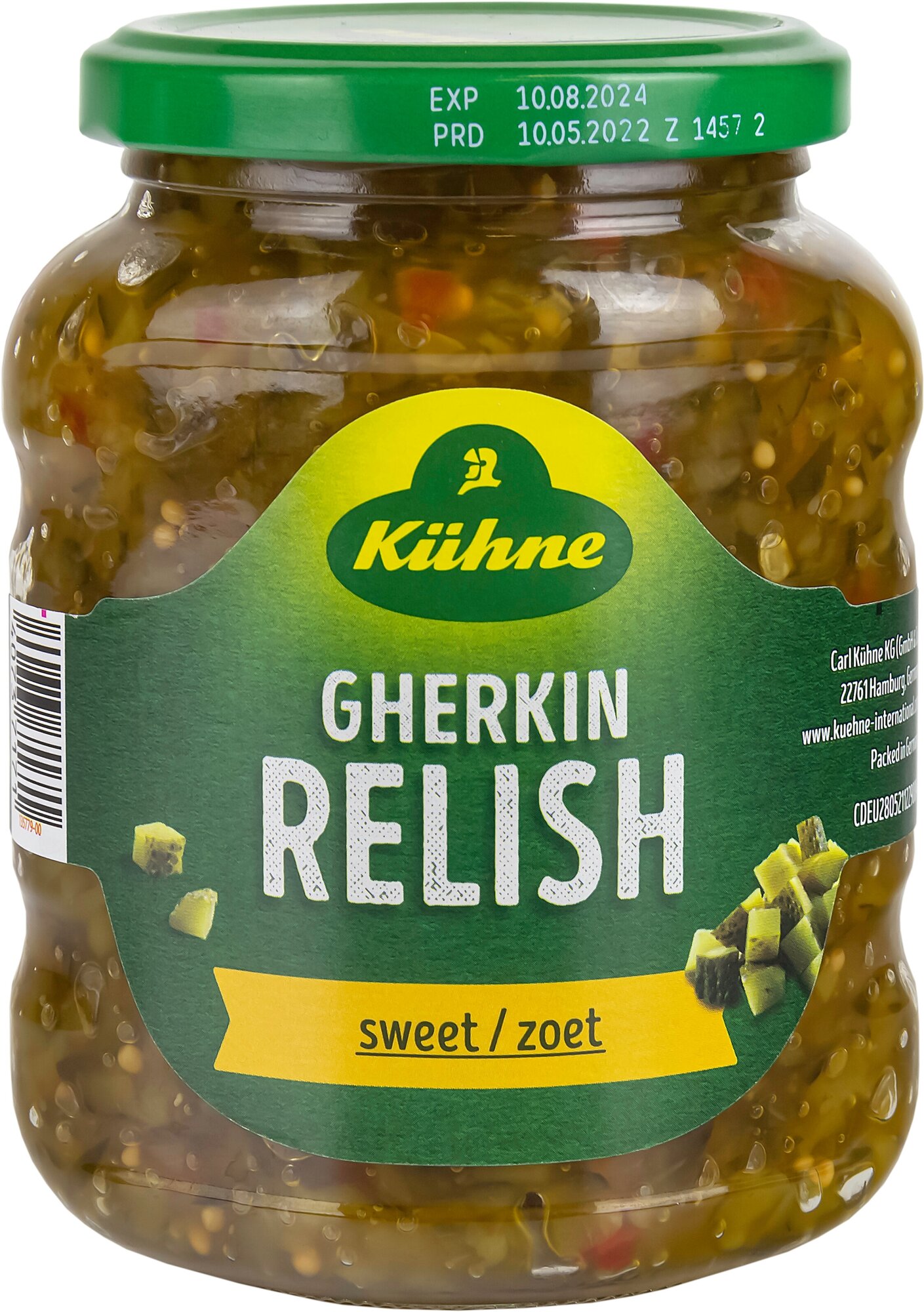 Соус релиш Kuhne Gherkin relish sweet pickle с маринованными огурцами, 370мл