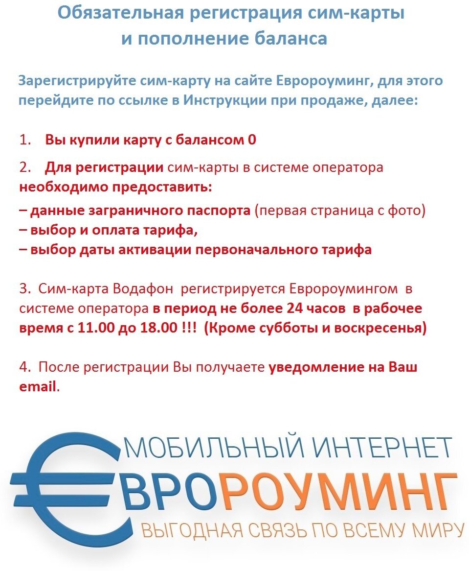 Sim-карта Водафон для Европы и Турции – интернет и звонки в роуминге за границей зарубежный номер +34 туристическая сим-карта для роутера телефона