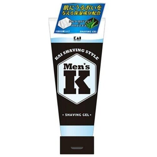 KAI Men’s K Shaving Style Гель для бритья с протеинами шёлка и Алоэ, 205г