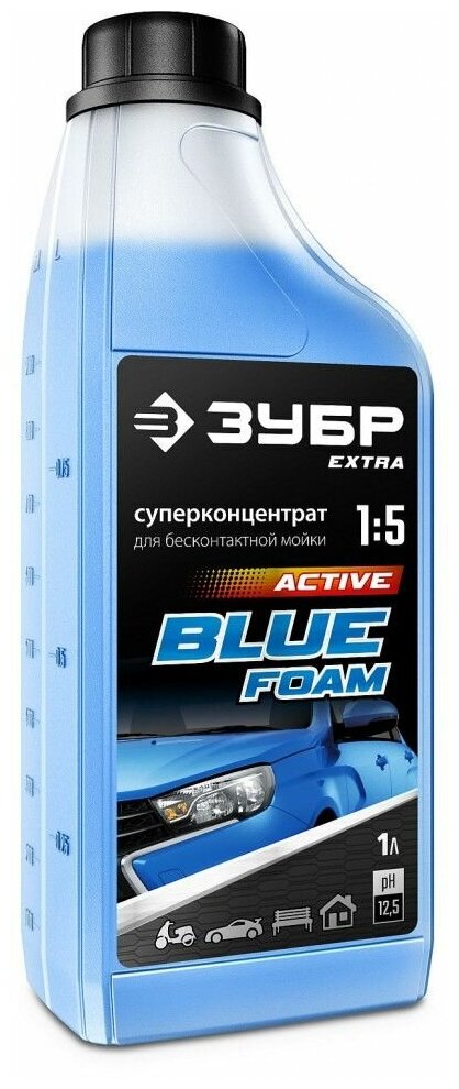 Концентрированный универсальный шампунь для минимоек ЗУБР Extra 1 л 70651-1