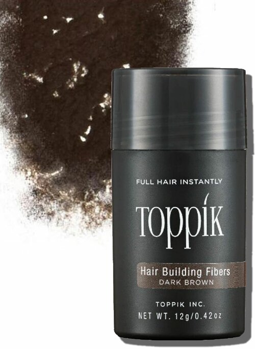 Загуститель для редких волос Toppik темно-коричневый цвет (Dr. Brown)-12гр.