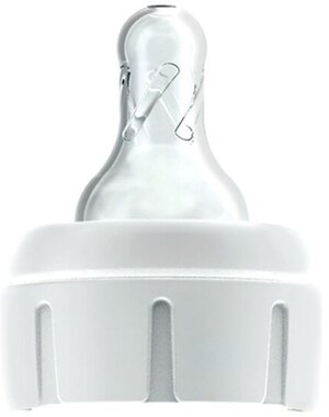 Соска силиконовая Dr. Brown's DR.BROWNS для узких бутылочек, для новорожденных детей, с крышкой-держателем (стандарт)