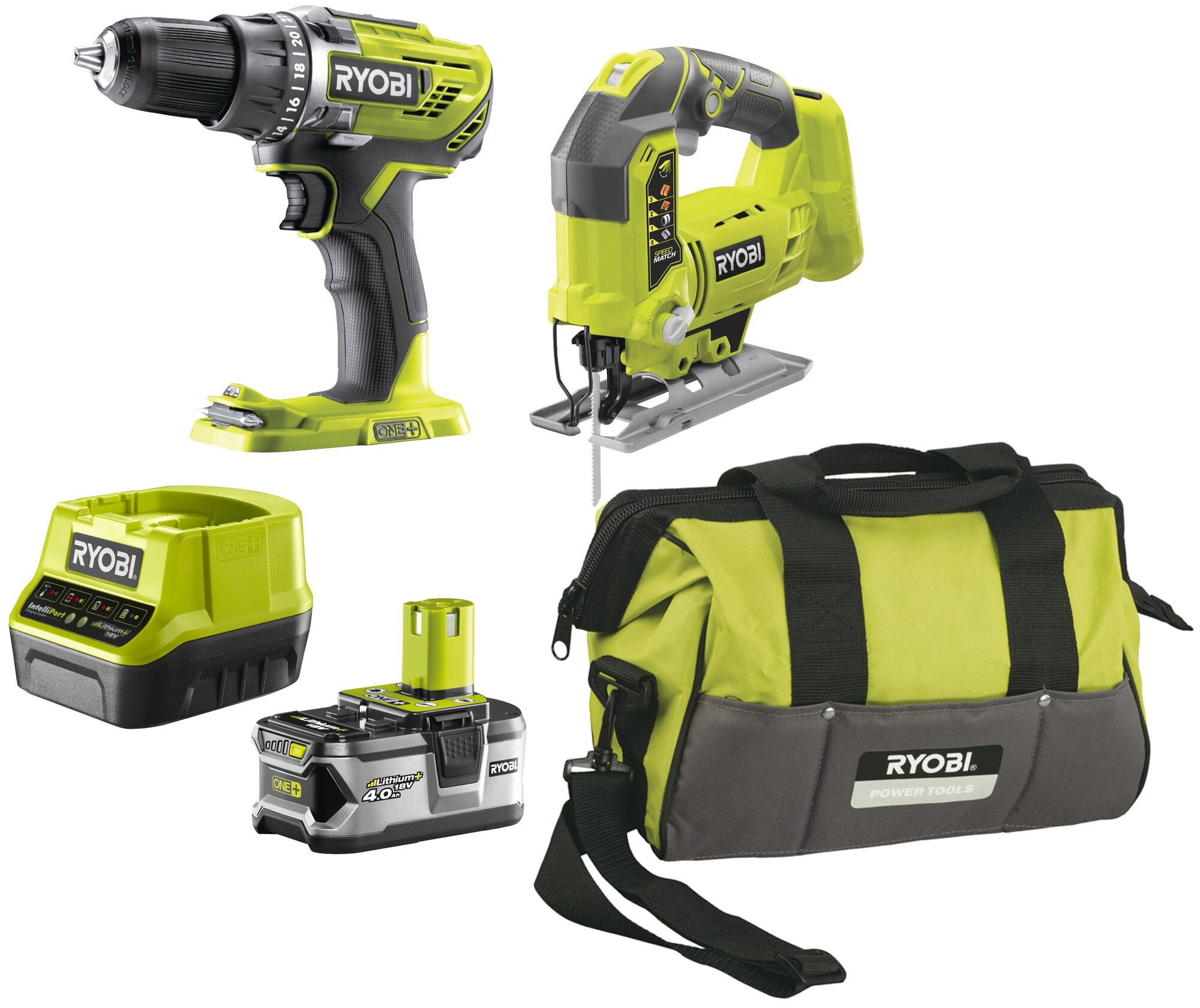 Набор инструментов Ryobi R18DDJS-220S