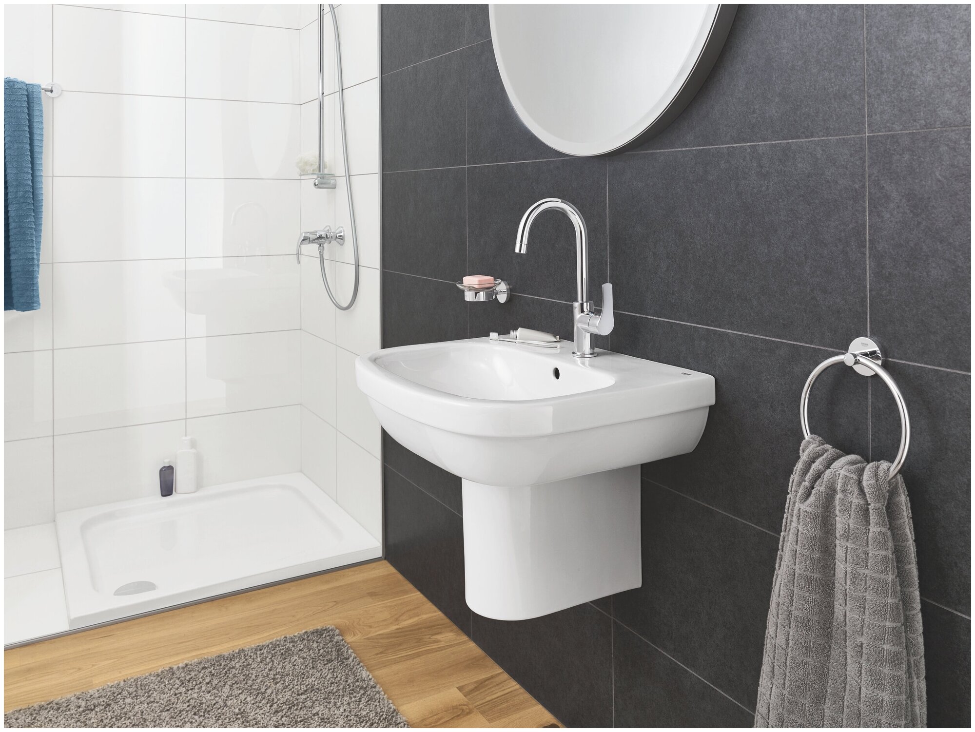 Раковина 65 см, белая, Grohe Euro Ceramic 39323000 - фотография № 11