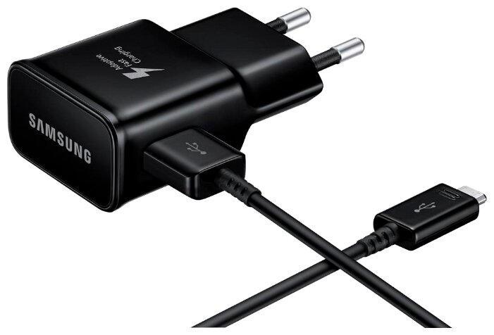 Сетевая зарядка Samsung EP-TA20 + кабель USB Type-C, черный фото 1