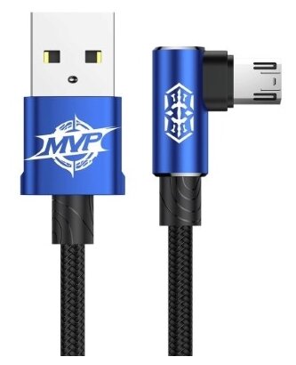 Кабель Baseus MVP Elbow USB - microUSB (CAMMVP), blue