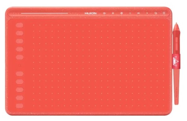 Графический планшет HUION HS611 коралловый красный