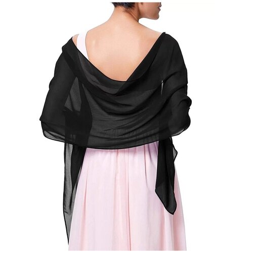 фото Шарф ,155х50 см, one size, черный victoria