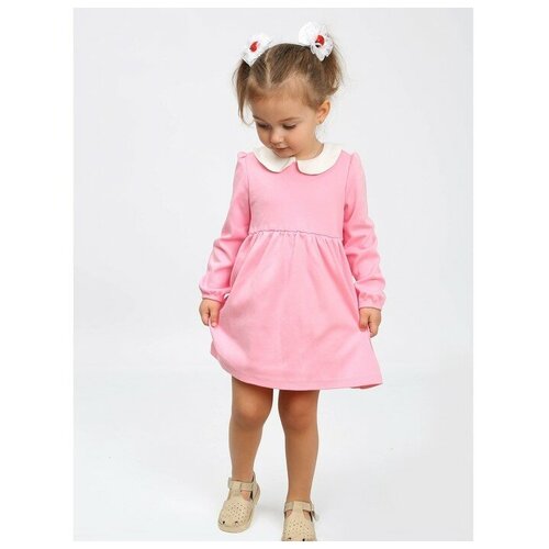 Платье для девочки, цвет розовый, рост 86 см платье бембі хлопок размер 86 розовый