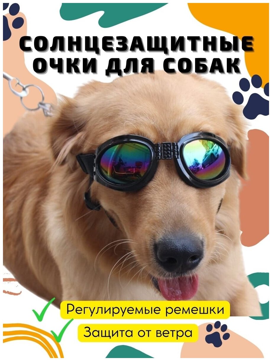 Очки солнцезащитные для собак (M )