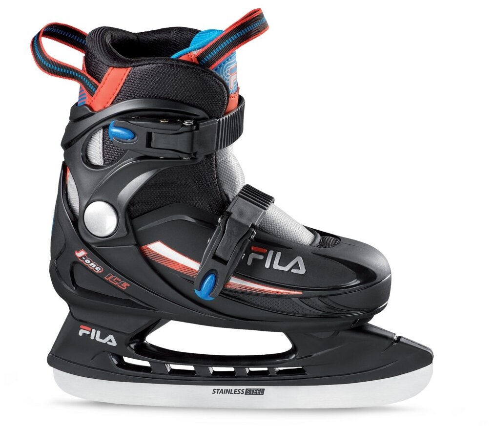 Детские раздвижные коньки Fila J-one Ice HR - 21/22 Black/Red/Blue р. 31-35