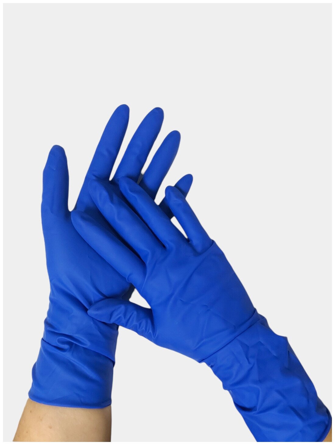 Перчатки High Risk хозяйственные латексные синие 3 пары в упаковке, размер XL. - фотография № 5