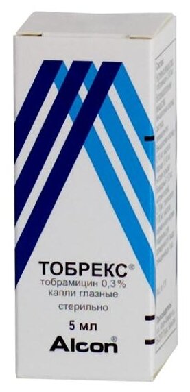 Тобрекс гл. капли, 0.3%, 5 мл