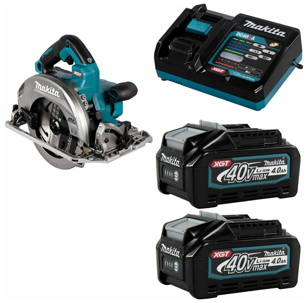 Пила дисковая аккумуляторная 190мм 40В XGT Li-Ion 2х4Ач Makita HS004GM201