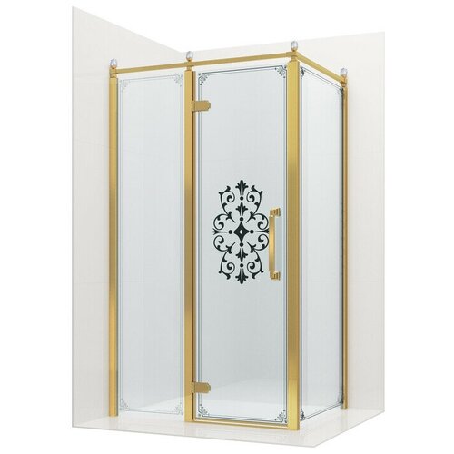 Душевой уголок Ambassador Royal 120x90 18015311-L стекло прозрачное, профиль золото, без поддона