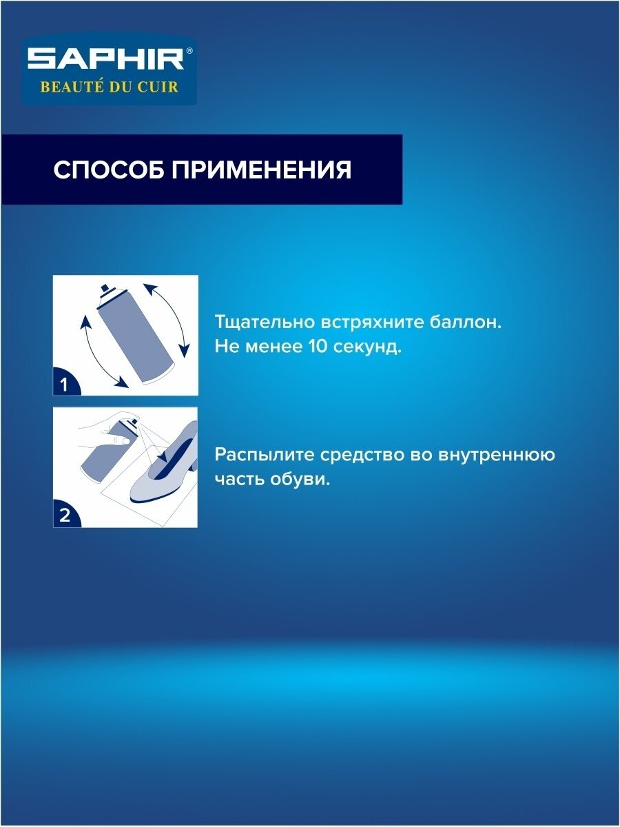 SAPHIR - Дезодорант MENTHOL, 200мл.