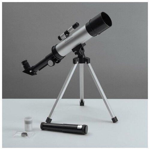 аксессуары наша игрушка 40f400 серый черный Телескоп настольный с компасом 90х, модель 40F400