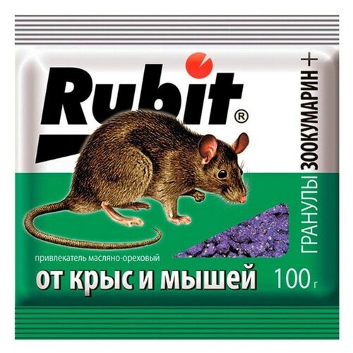 Гранулы от грызунов Rubit Зоокумарин+, ореховые, 100 г