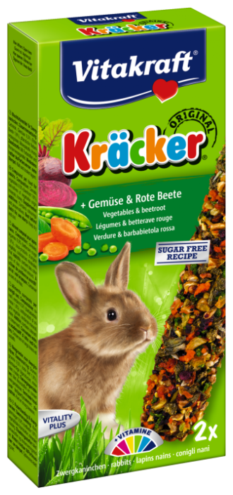 Лакомство для кроликов Vitakraft Крекеры Original свекла и овощи