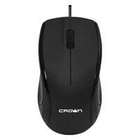 Мышь CROWN CMM-31 (Black) (3 кнопки; 1000DPI; Длина провода: 1.3м; USB; Soft-touch пластик , Plug & Play)