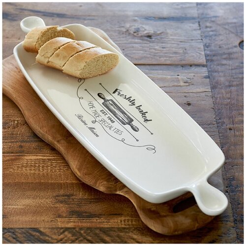 Блюдо для хлеба RIVIERA MAISON FRESHLY BAKED 339090 155x455 белый
