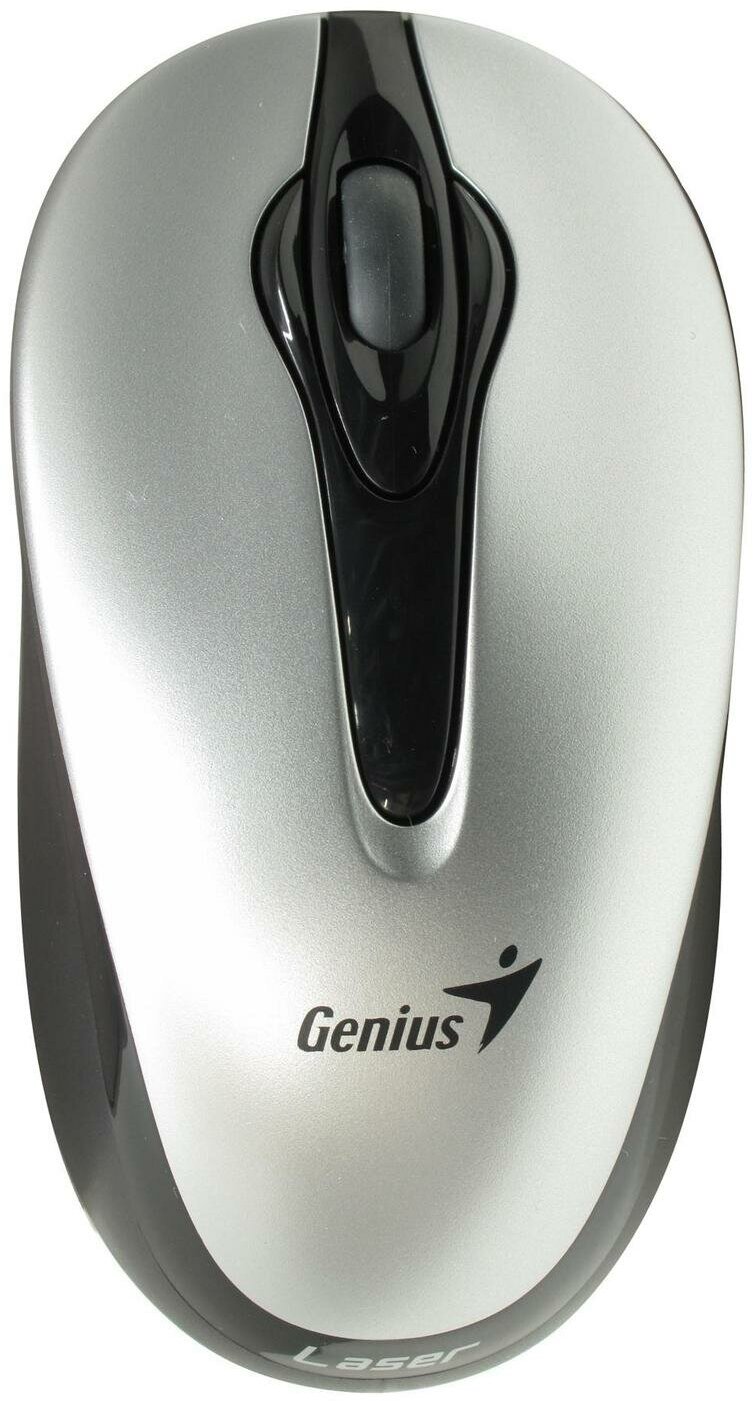 Мышь Genius Traveler 620, лазерная, радиоканал, USB, (1200dpi), беспроводная, серебристая