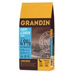 Grandin Puppy and Junior Large корм для щенков крупных пород, с курицей, 12 кг - изображение