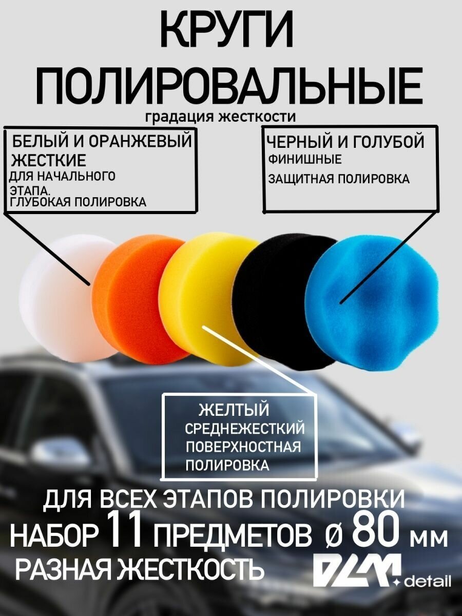 Круги полировальные поролоновые для авто и фар 80 мм - фотография № 7