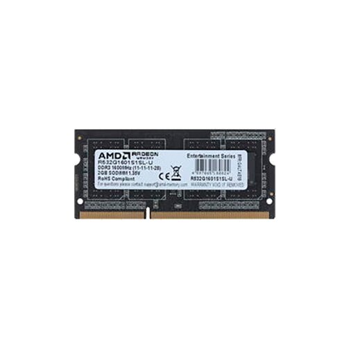 2GB AMD Radeon™ DDR3L 1600 SO DIMM R5 Entertainment Series Black R532G1601S1SL-U Non-ECC, CL11, 1.35V, RTL (180824)