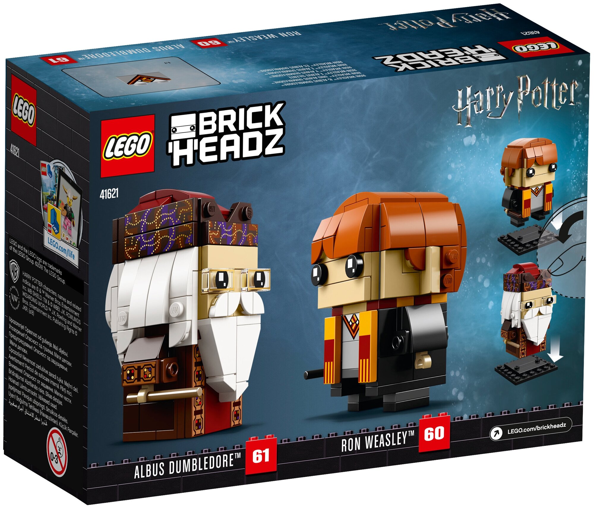 Конструктор LEGO BrickHeadz 41621 Рон Уизли и Альбус Дамблдор — купить ...