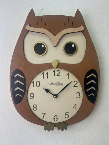 Изображение товара Часы Династия "Сова", бесшумные, кварцевые, деревянные, 36x26x2 см