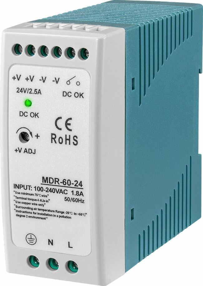 Блок питания MDR-60-12 (60 Вт, Uвых DC12 V) — фото 1