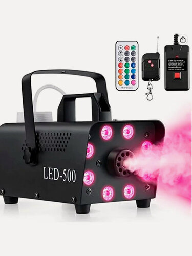 Изображение товара Дым-машина, для дискотеки и дома, с подсветкой, 500 Вт, 0.3 л