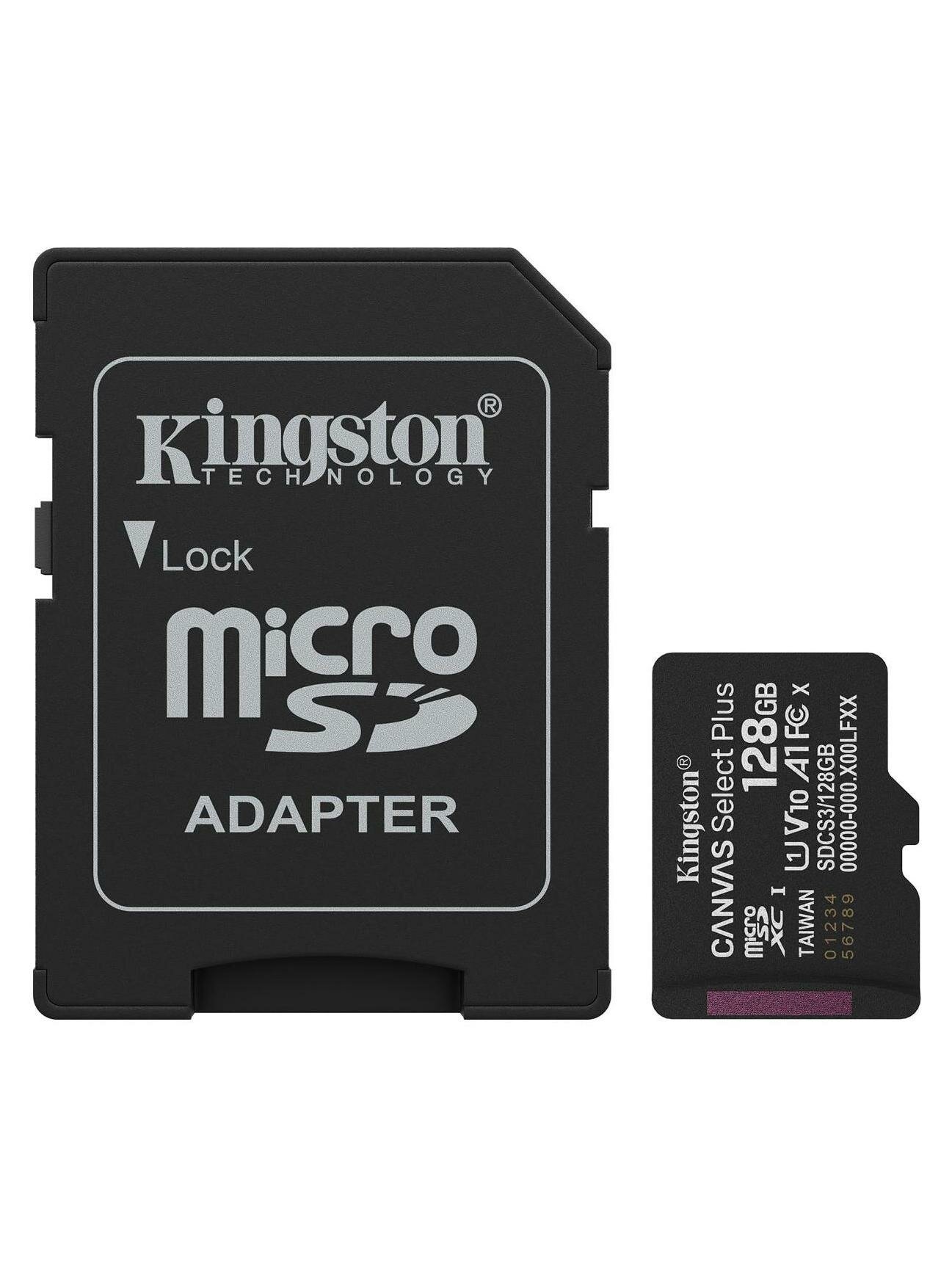 Карта памяти MicroSD Kingston Canvas Select Plus Gen3 128GB — фото 1