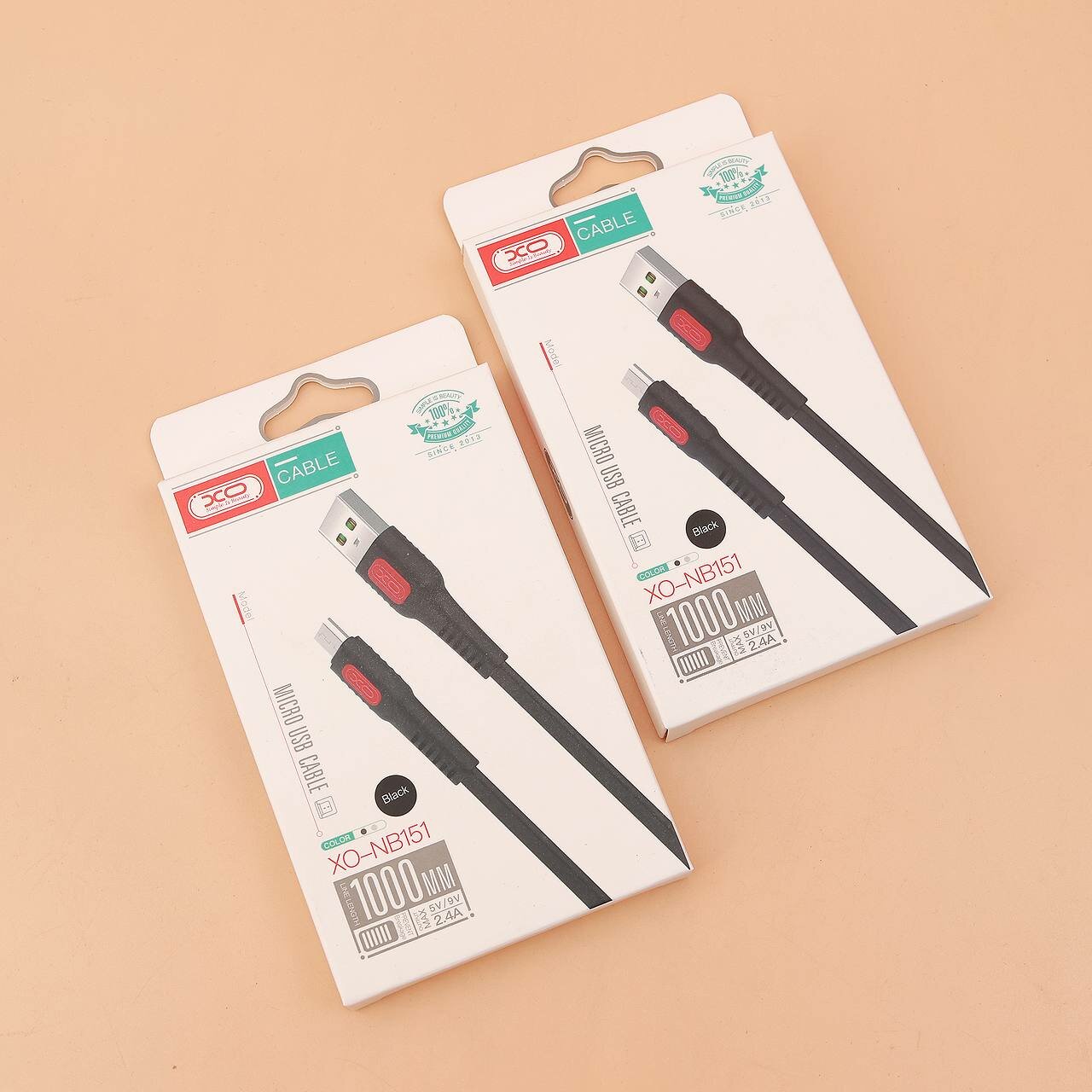 Кабель USB XO NB151 Micro USB 2.0 для зарядки и данных, черный, 1м