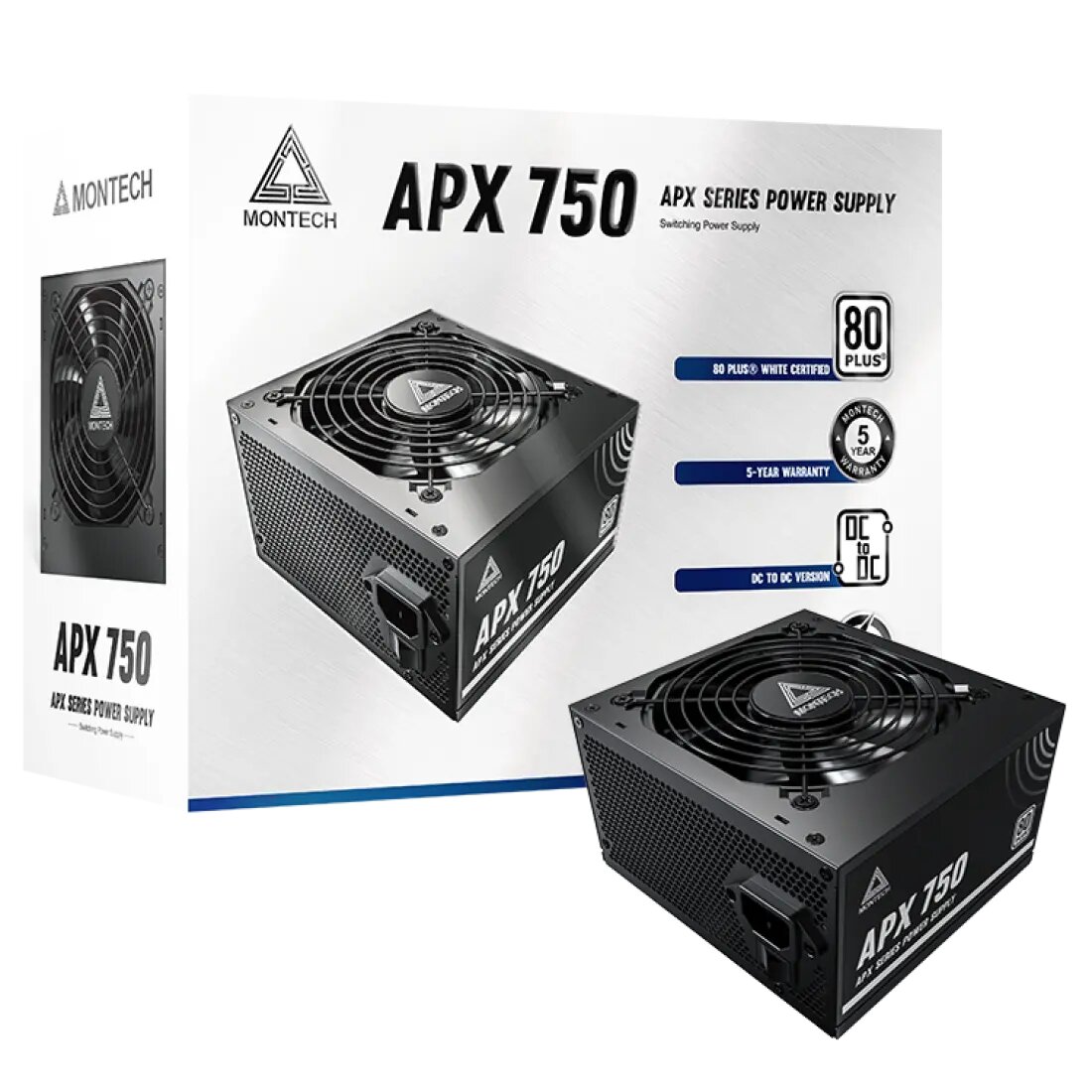 Блок питания Montech APX 650 W 80 Plus White (ATX, 650 Вт, DC-to-DC)
