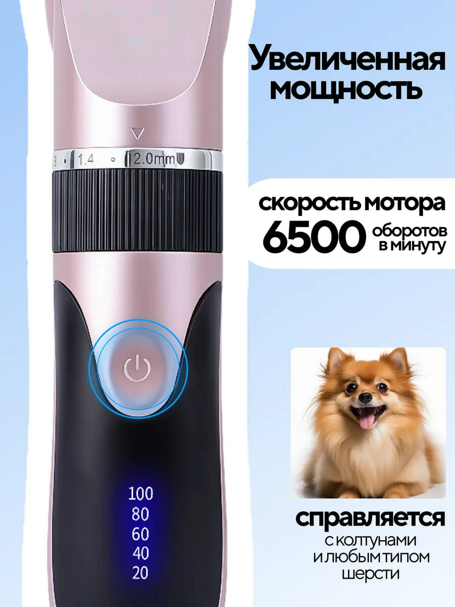 Машинки Для Стрижки Шерсти Xiaomi Машинка для стрижки животных Savlaro, собак, кошек, для груминга, беспроводная с аккумулятором